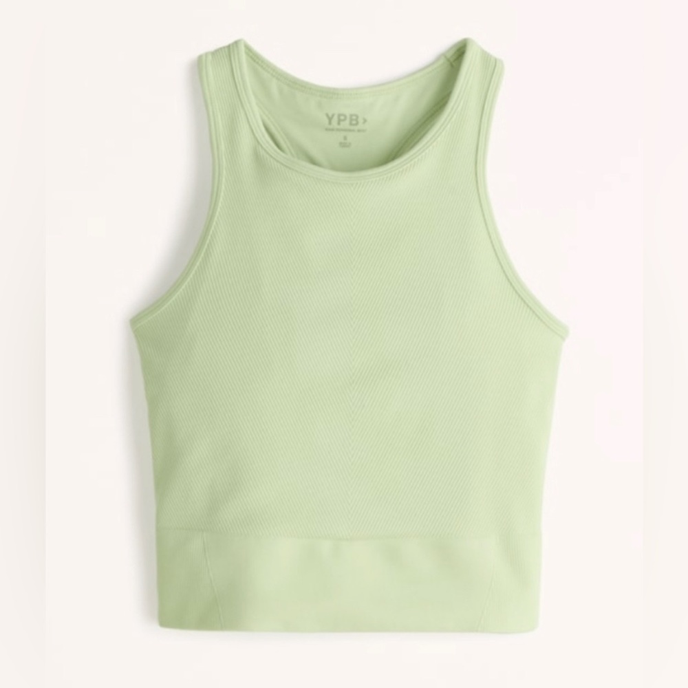 Abercrombie YPB Seamless Ribbed Scuba Tank - Gust Green